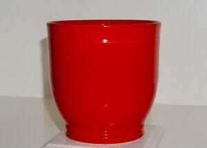 Vintage Smith & Hawken Red Glazed Ceramic Planter Pot, Made in Portugal